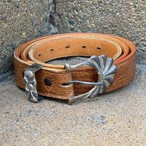 Vintage Brown Leather Belt